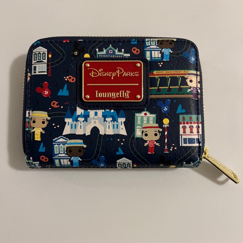 Disney parks loungfly wallet ft dapper Dan funko characters - never used